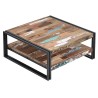 Table de basse style indus métal et bois recyclé