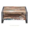 Table de basse style indus métal et bois recyclé