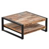 Table de basse style indus métal et bois recyclé