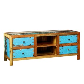 Meuble TV bois de bateau recycle