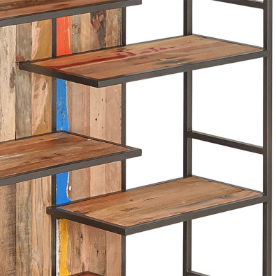 Étagère industrielle 110 cm métal et bois recyclé DOCKER