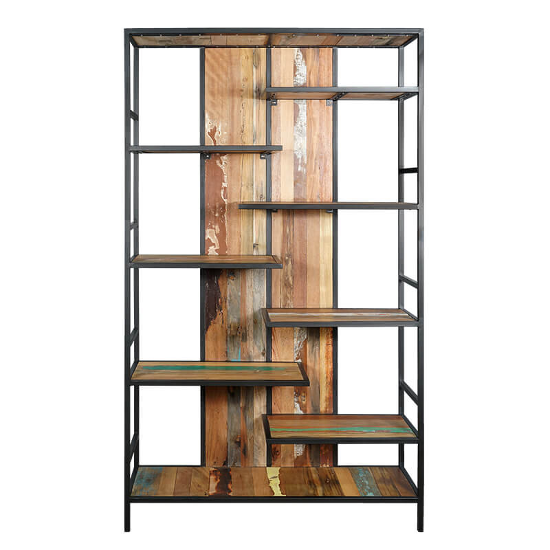 Étagère industrielle 110 cm métal et bois recyclé DOCKER 6.8AK51