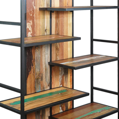 Étagère industrielle 110 cm métal et bois recyclé DOCKER 6.8AK51