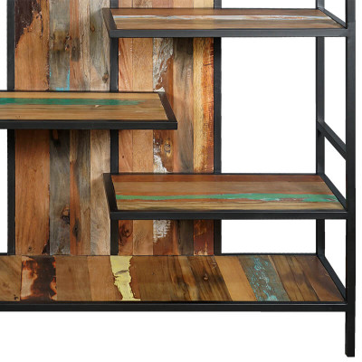 Étagère industrielle 110 cm métal et bois recyclé DOCKER 6.8AK51