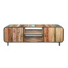 Meuble TV vintage 160 cm fer bois de bateau recyclé 4.4AK51
