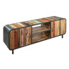 Meuble TV vintage 160 cm fer bois de bateau recyclé 4.4AK51
