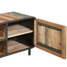 Meuble TV vintage 160 cm fer bois de bateau recyclé 4.4AK51