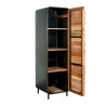 Armoire 1 porte Fer et Bois de bateau recycle porte ouverte - 2.4AK52