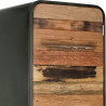 Armoire 1 porte Fer et Bois de bateau recycle Vue détail du bois - 2.4AK52