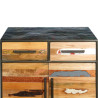 Buffet industriel Drum Bidons et bois recyclé vue plateau 3.4AK51