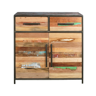 Buffet industriel Drum Bidons et bois recyclé 4.4AK51