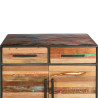 Buffet industriel Drum Bidons et bois recyclé vue plateau 4.4AK51