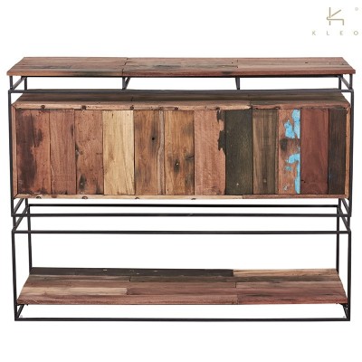 Buffet industriel Nako.métal et bois recyclé 120 cm