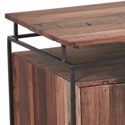 Buffet industriel Nako.métal et bois recyclé 120 cm