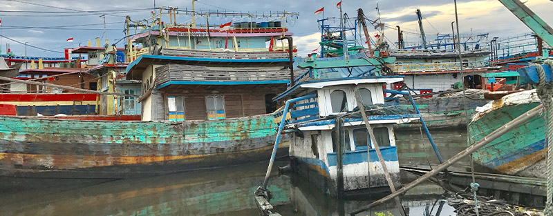 meubles en bois de bateau recyclé d'Indonésie