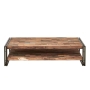 Table basse Factory Samudra fer et lattes de bois de bateau 140 cm